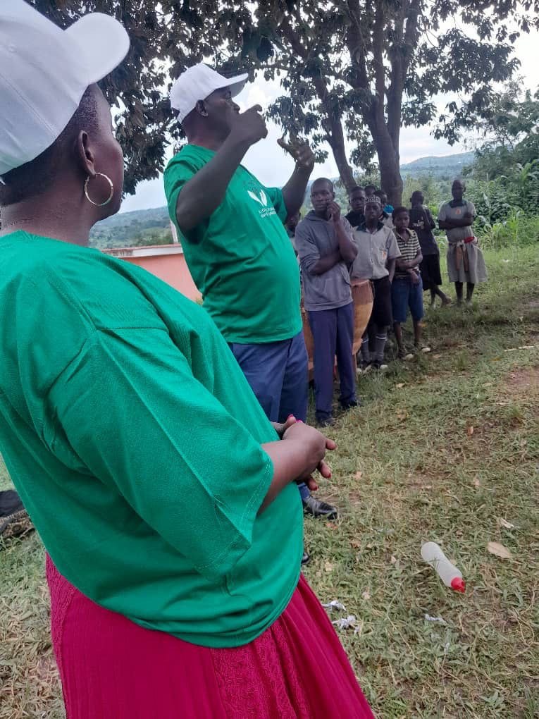 Alideki team engaging with the community in Uganda